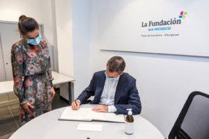 los Reyes en La Fundación San Prudencio