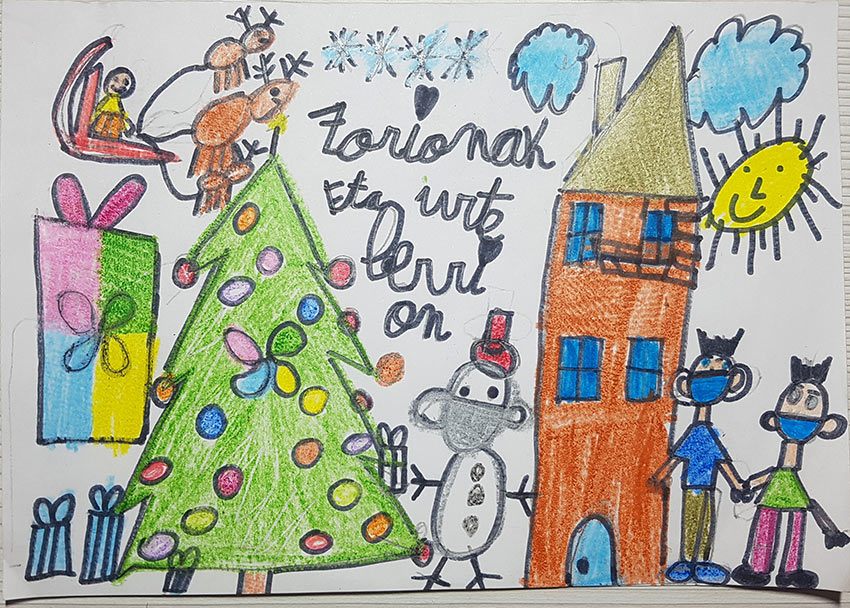 ganador V Concurso postales navideñas La Fundación 2020 Asier Elvira