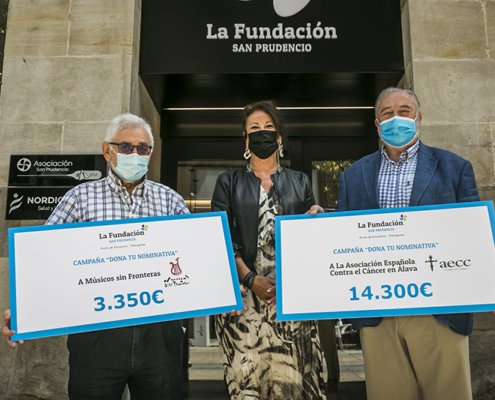 La Fundación San Prudencio-ko Nominativa solidarioen dohaintzak