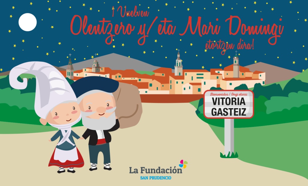 Olentzero y Mari Domingui vuelven a Vitoria con La Fundación 2021