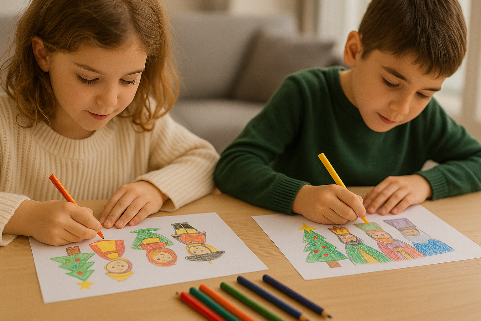 Dibujo para imagen campaña Concurso Postales de Navidad 2025